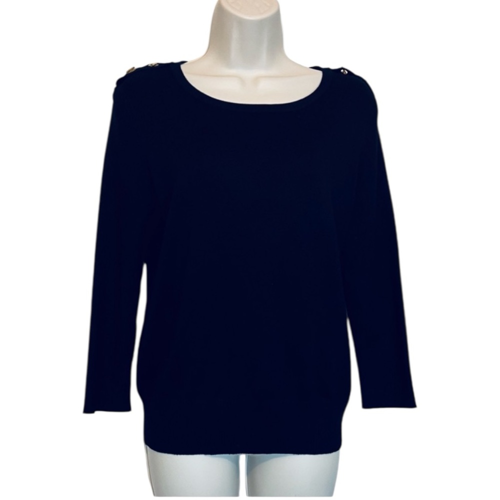 JOSEPH A. Women’s Sweater, Gold Shoulder Detail, Color Black, Size‎ PM